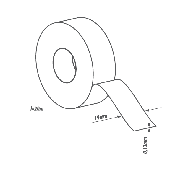 TAŚMA IZOLACYJNA 19MM 20M PVC BIAŁY