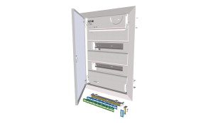 KLV-24UPS-F ROZDZIELNIA PLASTIKOWA PT 24M 2X 12M N+PE IP30 IK05 465X360X100 DRZWI PEŁNE METAL BIAŁY