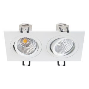 DEL BIAŁY OPRAWA SUFITOWA LED PT PROSTOKĄT RUCHOMA 2X 6W 830 WW 3000K 1100LM IP20 90ST AL