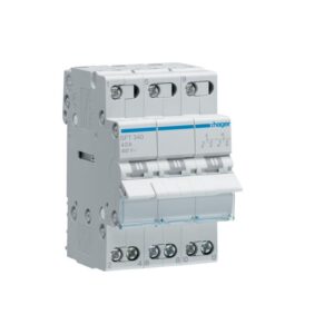 SFT340 PRZEŁĄCZNIK ZASILANIA 40A 3P I-0-II SIEĆ- AGREGAT 3M 400V AC PRZYŁĄCZE GÓRNE