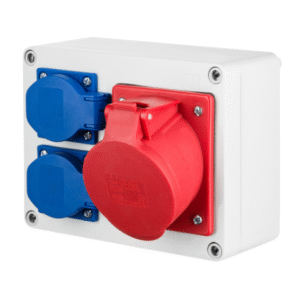 RS-3 ROZDZIELNIA BUDOWLANA 2X 230V 1X 32/5 IP44 SZARY