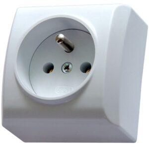 BIS WHITE SOCKET NT 1X Z/U IP20 SCREW TERMINALS 16A 250V