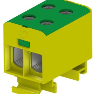 RAIL CONNECTOR THROUGH 2X AL/CU 1.5-50.0MM2 1000V AC/ 1500V DC UNIVERSAL TERMINAL YELLOW