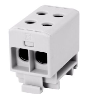 RAIL CONNECTOR THROUGH 2X AL/CU 2.5-35.0MM2 1000V AC/ 1500V DC UNIVERSAL TERMINAL GRAY