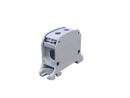 STB 50 RAIL CONNECTOR THREADED 1X 6-50MM2 / 4-35MM2 AL/CU 87310 SIMBLOCK GRAY