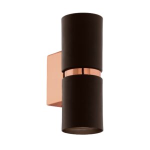 PASSA BROWN/ COPPER WALL LIGHT NT 2X GU10/ 3W IP20 STEEL
