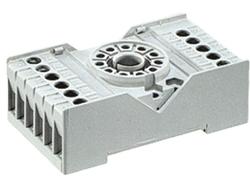 PZ11 SOCKET 10A 250V AC FOR R15 3P GRAY SCREW TERMINALS FOR RAIL OR PLATE