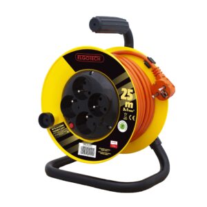 PZB1-40-20Y PRZEDŁUŻACZ BĘBNOWY MAŁY 4X Z/U OKRĄGŁY KĄTOWA 20M H05VV-F 3X1.5 IP20 + TERMIK