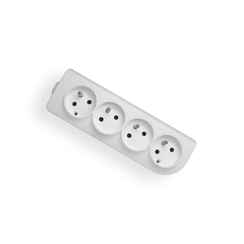 GN-40 PORTABLE SOCKET 4X Z/U ROUND 16A WHITE