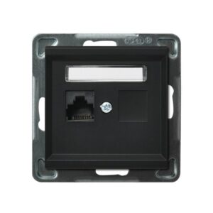 SONATA BLACK METALLIC MODULE COMPUTER SOCKET 1X UAE 8 CAT.5E UTP KRONE FLAT