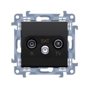 SIMON 10 MODUŁ CZARNY MAT GNIAZDO RTV-SAT KOŃCOWE 1DB