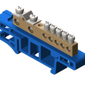 LZ-7/N LISTWA ZACISKOWA 7-TOROWA NIEBIESKA NA TH35
