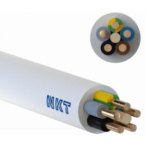 YDY 5X 6 ŻO BIAŁY PRZEWÓD INSTALACYJNY OKRĄGŁY DRUT 450/750V KL.1 BĘBEN