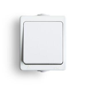 AQUALUX WHITE SWITCH NT 1-POLE IP54 SPRING CLAMP 10A 250V