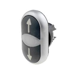 M22-DDL-S-X7/X7 RMQ-TITAN ILLUMINATED PUSH BUTTON DRIVE WITH SELF-RETURN 2X "ARROW UP/DOWN" COVER