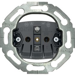 ONE PLATFORM MECHANIZM GNIAZDO 1X Z/U ZACISKI SPRĘŻYNOWE 16A 250V SERIE OKRĄGŁE