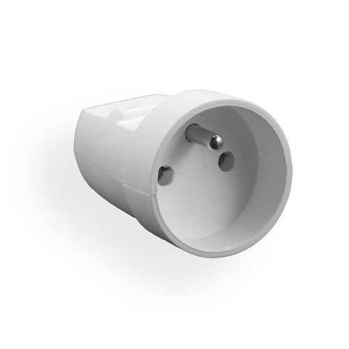 G-10 PORTABLE ROUND SOCKET 1X Z/U WHITE