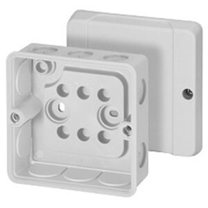 DE 9320 Z PUSZKA INSTALACYJNA NT 88X88X47 10 DŁAWIKÓW MEMBRANOWYCH BEZ ZACISKÓW IP55 IK07 SZARY