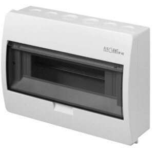 ELEGANT ROZDZIELNIA PLASTIKOWA NT 12M 1X 12M N+PE IP40 212X303X98 DRZWI DYMNE BIAŁY  0665-00