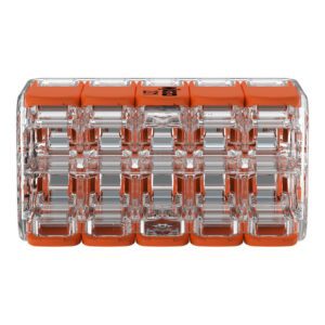 SZYBKOZŁĄCZKA UNIWERSALNA 10x0.2-4mm2 TRANSPARENTNA/POMARAŃCZOWA (opk.15szt)