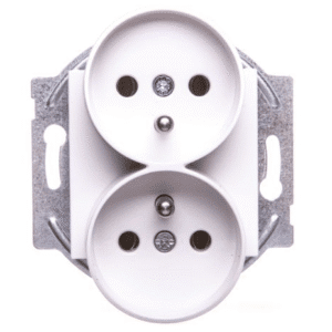 KARRE MODUŁ BIAŁY GNIAZDO 2X Z/U BEZ RAMKI ZACISKI ŚRUBOWE 16A 250V