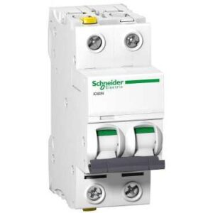 Schneider Electric Wyłącznik nadprądowy Acti9 iC60N-C1-2 C 1A 2-biegunowy, A9F04201
