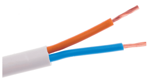 H03VV-F OMY 2X 1.0 BIAŁY PRZEWÓD MIESZKANIOWY OKRĄGŁY MIĘKKI 300/300V