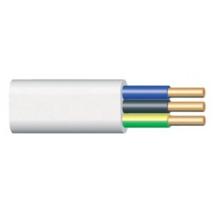 YDYP 3X 1.5 YELLOW WHITE INSTALLATION CABLE FLAT WIRE 450/750V CLASS 1