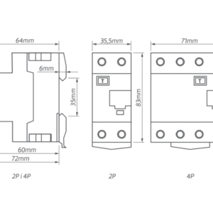 WR 25A/ 30MA/AC 2P WYŁĄCZNIK RÓŻNICOWY 25A 30MA 2P 2M AC 6KA