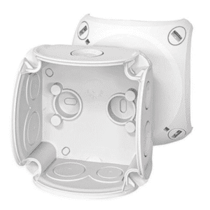 DK 0100 GZ PUSZKA INSTALACYJNA NT 84X84X55 Z DŁAWICAMI MEMBRANOWYMI BEZ ZACISKÓW IP66 SZARY