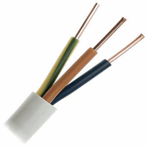 YDY 3X 1 ŻO BIAŁY PRZEWÓD INSTALACYJNY OKRĄGŁY DRUT 450/750V KL.1