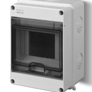 EP-LUX PLUS ROZDZIELNIA PLASTIKOWA NT 5M 1X 5M N+PE IP55 IK08 158X118X93 DRZWI DYMNE SZARY