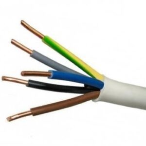 YDY 5X 2.5 ŻO BIAŁY PRZEWÓD INSTALACYJNY OKRĄGŁY DRUT 450/750V KL.1