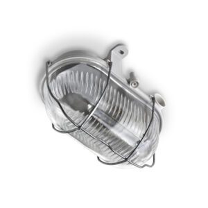 OD-PC SZARY OPRAWA KANAŁOWA 1X E27/ 25W IP44 IK10 PC/ OSŁONA DRUCIANA