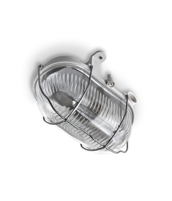 OD-PC GRAY CHANNEL LUMINAIRE 1X E27/ 25W IP44 IK10 PC/ WIRE GUARD COVER