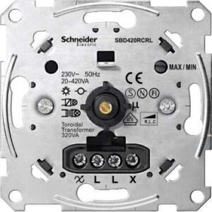 Schneider Electric Merten, mechanizm ściemniacza obrotowego RL, RC 230V AC 20-420VA, MTN5138-0000
