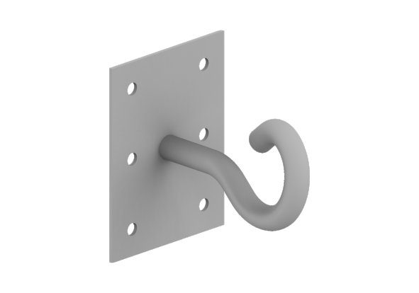 AN-102A/OG/ HAK PŁYTKOWY ŚCIENNY L130 OCYNKOWANE OGNIOWO