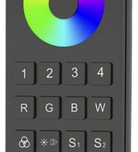 NEXTEC PILOT RGB+RGBW 4 STREFY 12-24V DC CZARNY 2X AAA