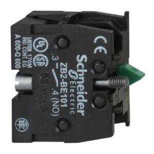 Schneider Electric Harmony XAC Single Contact Block High Power Circuits NO Standard Screw, ZB2BE101