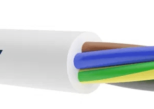 H05VV-F OWY 5X 6.0 ŻO BIAŁY PRZEWÓD OKRĄGŁY MIĘKKI 300/500V DO ODBIORNIKÓW RUCHOMYCH BĘBEN