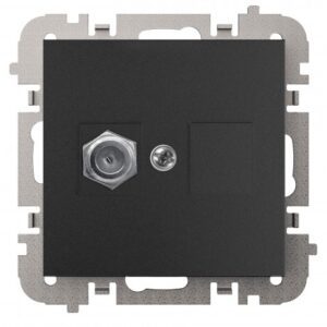 VESTRA MODUŁ CZARNY GNIAZDO ANTENOWE 1X TV FF ZACISKI ŚRUBOWE