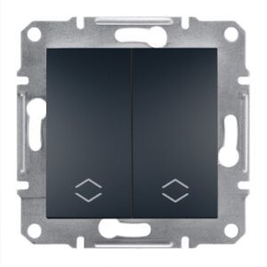 Schneider Electric Asfora, łącznik podwójny schodowy, bez ramki, grafit, EPH0600171