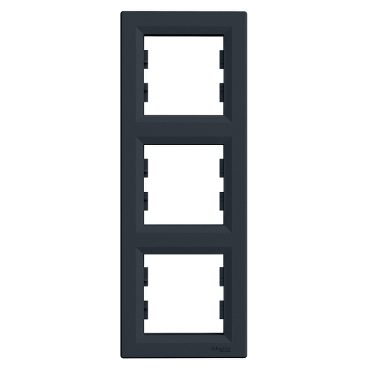 Schneider Electric Asfora, ramka 3-krotna, pionowa, antracyt, EPH5810371