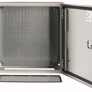 CS 44/200 OBUDOWA METALOWA NT 400X400X200 DRZWI PEŁNE Z PŁYTĄ IP65 SZARY