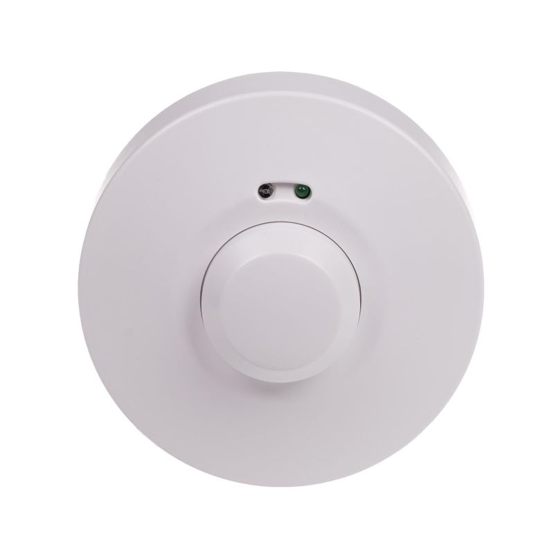 DRM-02-24V BIAŁY CZUJNIK RUCHU MIKROFALOWY NT SUFITOWY 360ST 1-10M 5S-12MIN IP40 5.8GHZ 24V AC
