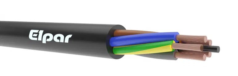 H07RN-F ONPD 5X 4 YELLOW BLACK RUBBER SOFT CABLE 450/750V CLASS 5 OIL RESISTANT