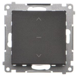 SIMON 55 BLACK MAT MODULE SHUTTER SWITCH 1-0-2 SPRING TERMINALS 10A 250V