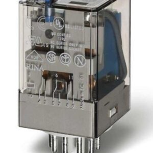 F60-13-8-230-0040 PRZEKAŹNIK PRZEMYSŁOWY 10A 3P 230V AC DO GNIAZD + WSKAŹNIK MECH, PRZYCISK TEST