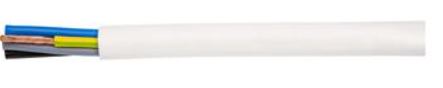 H05VV-F OWY 5X 6.0 ŻO BIAŁY PRZEWÓD OKRĄGŁY MIĘKKI 300/500V DO ODBIORNIKÓW RUCHOMYCH BĘBEN