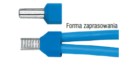 TV   2.5-10/100 KOŃCÓWKA TULEJKOWA 2X IZOLOWANA NIEBIESKI